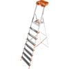 Colombo Attica S108A08P, 8 gradini, 1.74 m - Scalandrino in alluminio con cavalletto - Altezza stimata operativa 2.74 m