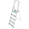 Colombo Libellula S107A05W, 5 gradini, 1.06 m - Scalandrino in alluminio con cavalletto - Altezza stimata operativa 2.06 m