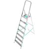 Colombo Libellula, 7 gradini, 1.52 m - Scalandrino in alluminio con cavalletto - Altezza stimata operativa 2.52 m