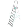 Colombo Libellula S107A08W, 8 gradini, 1.74 m - Scalandrino in alluminio con cavalletto - Altezza stimata operativa 2.74 m