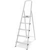 Colombo Stark S109005W, 5 gradini, 1.06 m - Scalandrino in alluminio con cavalletto - Altezza stimata operativa 2.06 m