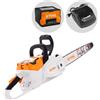 STIHL MSA 80 C-B Set - Elettrosega da taglio con batteria AK 30 S - 36V 5Ah - Barra carving da 35 cm