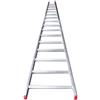AgriEuro Premium Scala agricola conica professionale in alluminio S110L16, 16 gradini, 4.50 m - Altezza stimata operativa 5.50 m