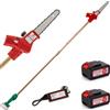 Sbaraglia Ares 21V - Potatore a batteria su asta di prolunga - 2x 21V/5.2Ah