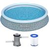 Bestway Fast Set 57313 - Ø457x84 cm - Piscina gonfiabile + Pompa filtro 29 W