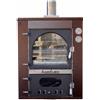 AgriEuro TOP-LINE Forno a legna da incasso Magnus 100 Deluxe INC INOX - Smalto ramato