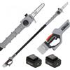 Volpi KVS8000P - Potatore a batteria su asta telescopica con testa reclinabile - 2 x 21.6V 4.0Ah