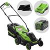 Greenworks MO40L411-01 - Tagliaerba a batteria - 40V/4Ah - Taglio 36 cm