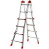 Gierre Peppina AL002, 2x8 gradini, 3.81 m - Scala in alluminio telescopica - Altezza stimata operativa 4.81 m