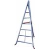 AgriEuro Premium Scala a tre piedi agricola in alluminio Country, 6 gradini, 2.25 m - da potatura - conica - Altezza stimata operativa 3.25 m