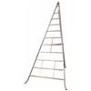 AgriEuro Premium Scala a tre piedi agricola in alluminio Country, 10 gradini, 3.45 m - da potatura - conica - Altezza stimata operativa 4.45 m