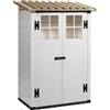 Garofalo Tuscany Evo 100 - Casetta da giardino - Con finestre e porta a doppia anta - 122.5x82.5x201 cm