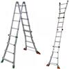 Facal Eurobriko BK/3 A, 2x9 gradini, 4.56 m - Scala in alluminio telescopica - Altezza stimata operativa 5.50 m