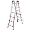 Gierre Peppina AL001, 2x7 gradini, 3.29 m - Scala in alluminio telescopica - Altezza stimata operativa 4.29 m