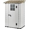 Garofalo Tuscany Evo 100 - Casetta da giardino - Con finestra e porta ad anta singola - 122.5x82.5x201 cm