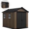 Keter Signature Walnut 759/975 - Casetta da giardino - Con finestre - 230x287x246 cm