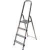 Facal Golden GLD/4, 4 gradini, 1.42 m - Scalandrino in alluminio con cavalletto - Altezza stimata operativa 2.69 m