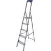 Facal Maxi GM/5M, 5 gradini, 1.66 m - Scalandrino in alluminio con cavalletto - Altezza stimata operativa 2.95 m