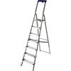 Facal Maxi GM/7M, 7 gradini, 2.10 m - Scalandrino in alluminio con cavalletto - Altezza stimtata operativa 3.39 m