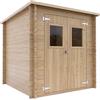 Alce Vibo 198x198 - Casetta da giardino in legno - Con finestre frontali - 198x198x195 cm