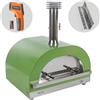 Clementi Gold - Forno a legna per pizza da esterno - Camera di cottura 80 x 60 - 4 pizze - Verde
