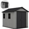 Keter Newton plus 759/975 grigia - Casetta da giardino - Con finestre - 230x287x246 cm