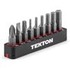TEKTON Set di punte per bicicletta da 1/4 con binario, 9 pezzi (#2, 3/16, T25, 2-6 mm) | DZZ93003