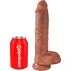King Cock 10\ Cock with Balls Tan