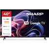 Sharp Televisore Smart TV Sharp Aquos QLED 40" FHD Full HD Google TV Android WiFi