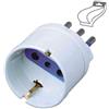 ECOVA ADATTATORE DA SCHUKO A SPINA ITALIANA 10A BIANCO ADSCHUK-ECO30031