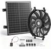 VEVOR Ventilatore Solare da Timpano 30,5 cm, Aspiratore Solare per Sottotetto 1300 CFM con Termostato e Staffe, Struttura Leggera in PP Resistente, Ideale per Tetto, Serra, Garage e Officina, Nero