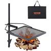 VEVOR Griglia Verticale Girevole per Fuoco all'Aperto da Campeggio Temperatura Max. 300℃, Griglia Rettangolare 675 x 405mm per Cottura su Fuoco da Campeggio Attività Esterno Girevole Capienza Max. 6kg