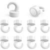 NogmeTaa Mini ganci magnetici, salvaspazio e resistenti, 10 pezzi (bianco) | base da 12 mm, 3,6 kg, forti ganci magnetici in neodimio, per cucina, ufficio e viaggi