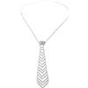 MYBOON Collare di Collana di Gioielli con Diamanti di Lusso con Brillantini e Strass di Cristallo, Cravatte di Seta, Argento