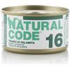 Natural Code Adult Cat Cibo Umido per Gatti - 16-Tranci di Palamita (Tonnetto) - 24x85 gr