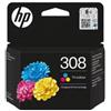 Hp Cartuccia a getto d'inchiostro Hp 308 120 pagine Ciano Magenta Giallo [7FP20UE#LS1]