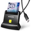 AXAGON Lettore schede Axagon per smart card Usb 2.0 tipo-C 480Mbps cavo:1.2m Nero