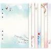 Quaderno a Fogli Mobili A5/B5 con Ricariche o Copertina Stile Cinese, per