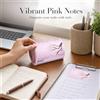 Rotolo di Note Adesive in Carta, 150 Fogli Rosa e Bianco, per ufficio
