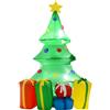 HOMCOM Albero di Natale Gonfiabile 150cm con 3 Luci LED, Gonfiatore e Accessori Montaggio, Addobbo Natalizio per Esterno