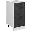 Vicco Mobiletto base per cucina R-Line, Antracite country, 40 cm | Frontale in MDF · Senza piano di lavoro · Piedini regolabili in altezza · ✓ Facile accesso · Liberamente combinabile