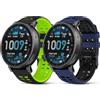WindRen 2 Pezzi Cinturino Compatibile con Redmi Watch 5 Active/5 Lite/Amazfit Balance/Balance 2,Cinturino di Ricambio Silicone per Amazfit Active Max/Amazfit Cheetah/Cheetah Pro,Sportivo, Impermeabile