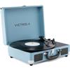 Victrola Journey II (Modello 2025) - Giradischi Bluetooth a Valigia 3 Velocità con Altoparlanti Stereo Integrati e Bassi Potenziati, Bluetooth Bidirezionale, Uscite RCA e Cuffie (Turchese)