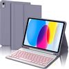 WINCHKING Tastiera per iPad A16 11 Generazione 11 2025/10 Generazione 10.9 2022 | Custodia Bluetooth con Retroilluminazione Tastiera per iPad A16 11/10 Gen, Cover Keyboard Staccabile Italiano, Viola