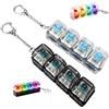 HSYWSH 2 Pezzi Portachiavi Fidget Tastiera, Tastiere Fidget Clicker con Luce LED, Fidget Clicker per Tastiera, Tastiera Fidget Toys per Adulti, per Ansia, Ufficio, Scuola