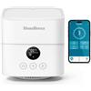 HomBreez Purificatore d'aria e umidificatore combinato per camera da letto, filtro HEPA H13, serbatoio d'acqua da 1100 ml, diffusore di oli essenziali silenzioso per bambini, camera degli animali