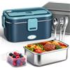 Anykuu Scaldavivande Elettrico Portatile 1,8L 100W 12V/24V/220V | Contenitore In Acciaio Inox Removibile, Facile Da Pulire, Ideale Per Auto, Camion, Ufficio E Viaggio