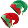 DEARMAMY Cappello Da Elfo Di Natale Foulard Bumble Costume Costumi Fascia Copricapo Natalizio Cappellino Natale Copricapi A Ventaglio Cappelli A Campana Flanella Rosso
