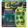 Burago Bburago Modellino di auto Aston Martin Aramco F1 AMR25 2025 Pit Pass Diorama Lance Stroll, scala 1:43