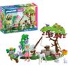 PLAYMOBIL | Fantasy & Magic | Giardino delle fate con puledro unicorno | Giardino incantato con fata, ragazzo fata, joyling e cucciolo di unicorno | Per bambini dai 4 anni in su | 72215